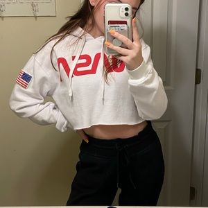 Super cute NASA cropped hoodie